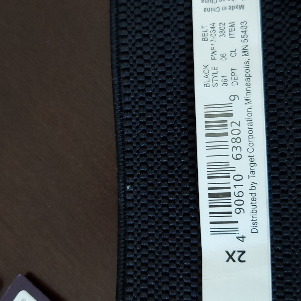 Ava & Viv Black Elasticized Belt w/ Silvertone Interlocking Closure Size 2X NWT - Picture 9 of 16
